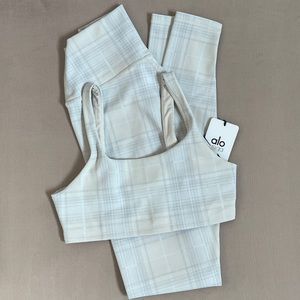 Alo yoga vapor legacy plaid legging & bra